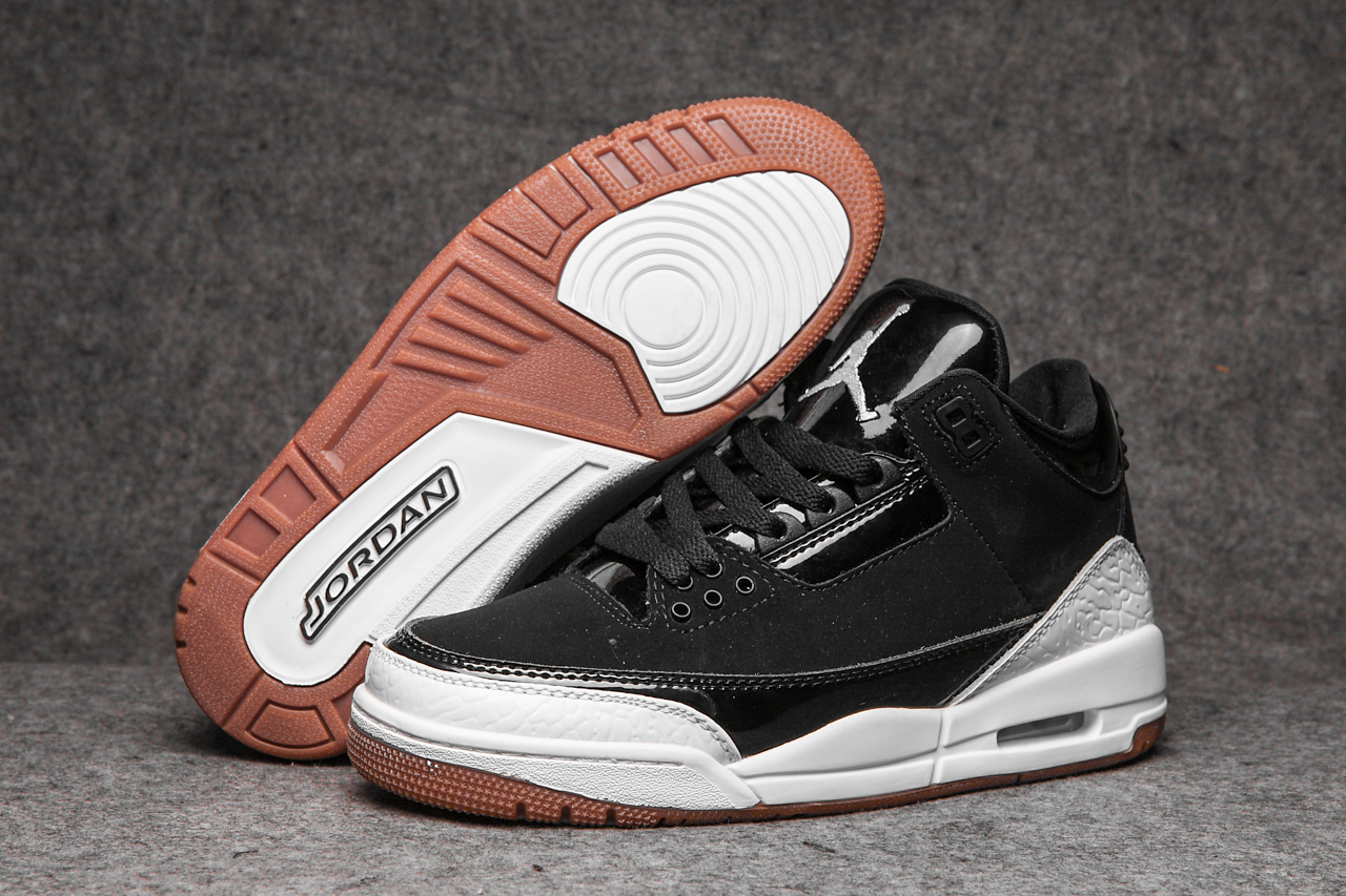 2019 Air Jordan 3 Black White Brown Shoes